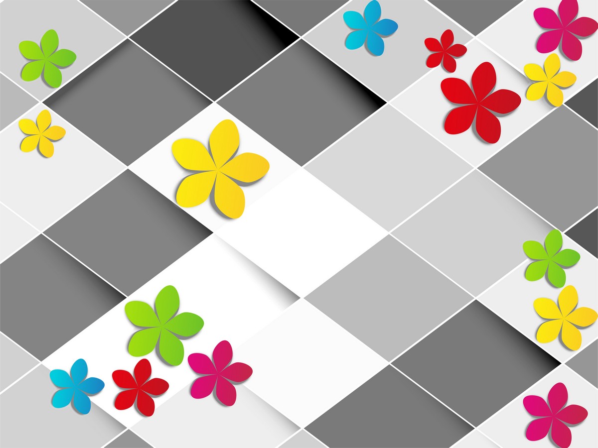 Цветочное оригами в графике